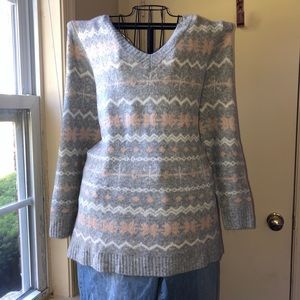 Lane Bryant 26/28 fair isle sparkle sweater plus